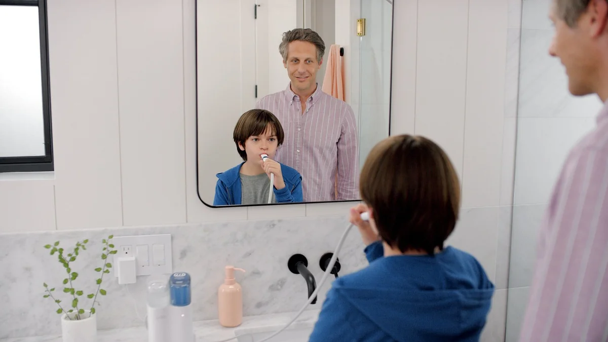 bathroom, brushing teeth, father and son, toothbrush, hygiene, personal hygiene, brushing teeth, brushing teeth, brushing teeth, brushing teeth, brushing teeth, toothbrush - family routines