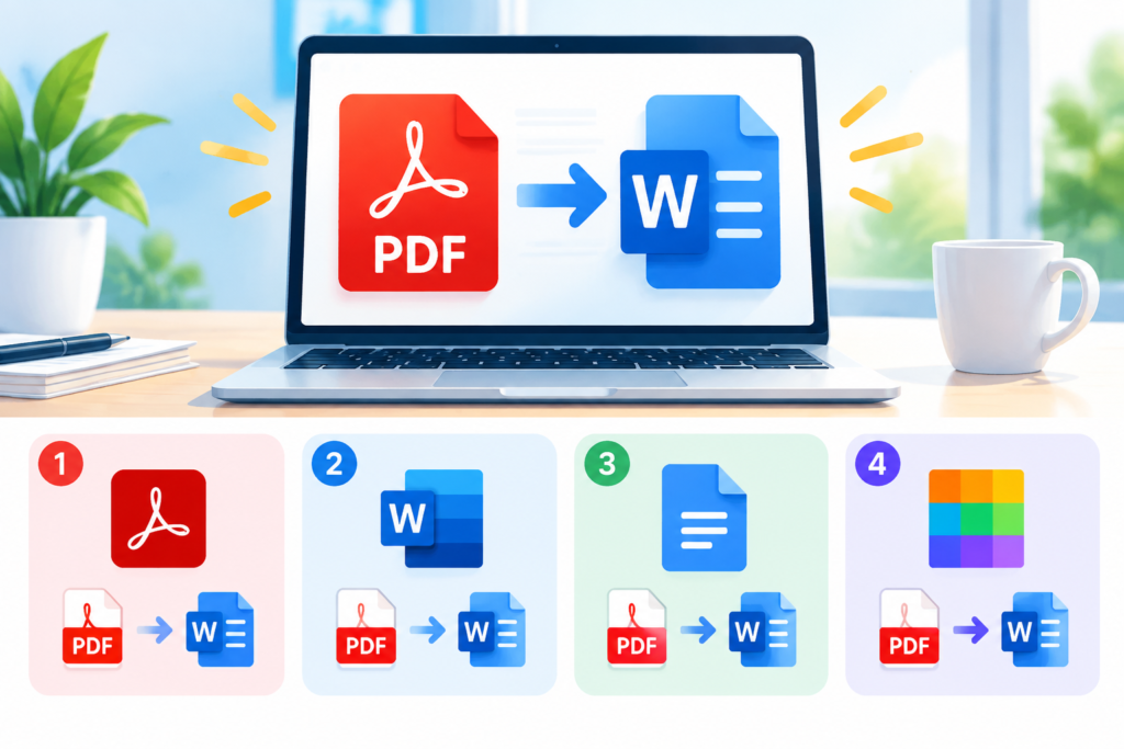 how to convert pdf to word