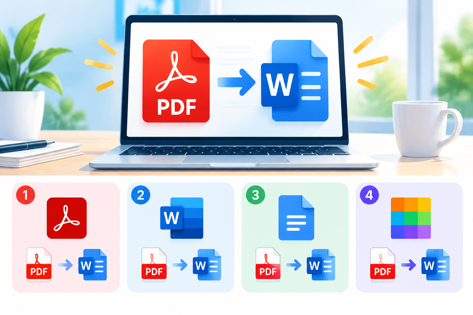 how to convert pdf to word